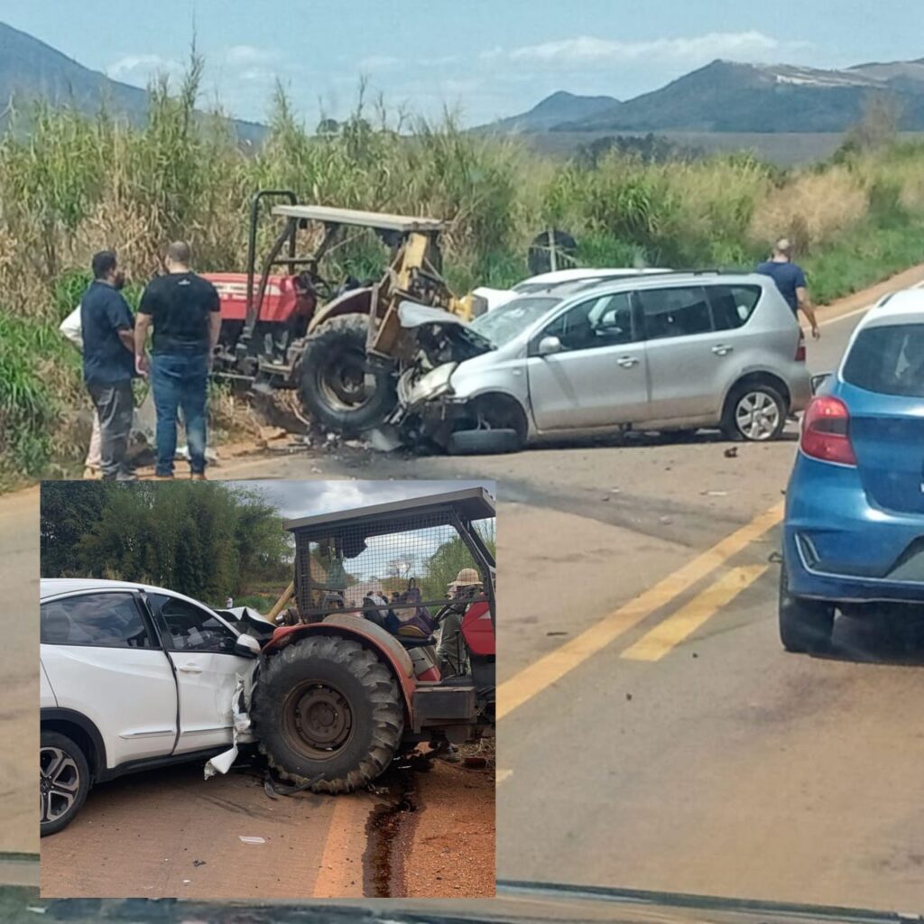 Acidente Envolvendo Trator E Dois Carros Registrado Entre Carmo Do