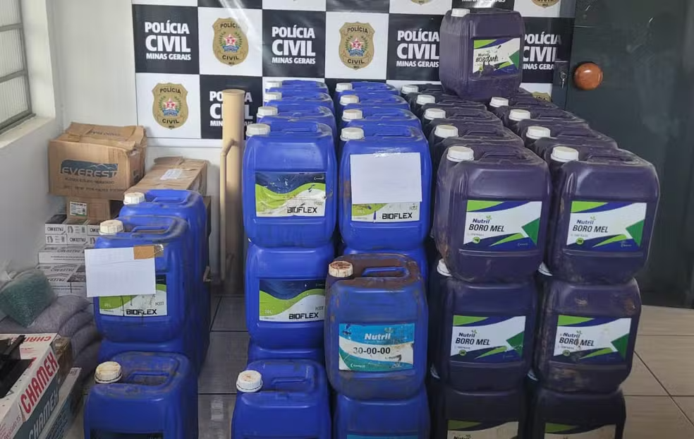 Produtos agrícolas furtados em Monte Santo de Minas é recuperado pela Polícia Civil na zona rural de Itaú de Minas - Foto: divulgação/Polícia Civil