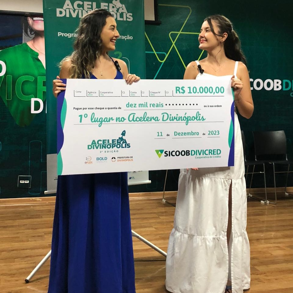 Irmãs de Itaú de Minas, idealizadoras da Startup Includ são premiadas em 1⁰ lugar pelo projeto Acelera em Divinópolis - Foto: Reprodução