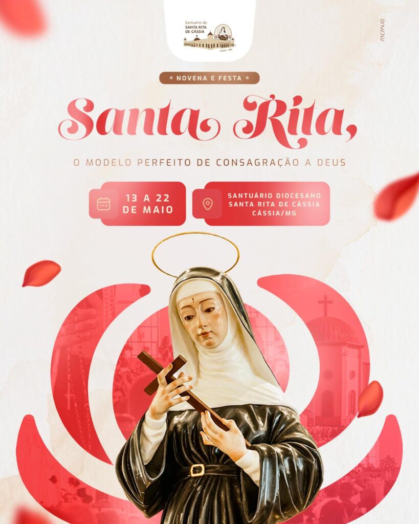 Santuário Santa Rita de Cássia prepara para a Novena Solene à Padroeira das Causas Impossíveis - Imagem: divulgação