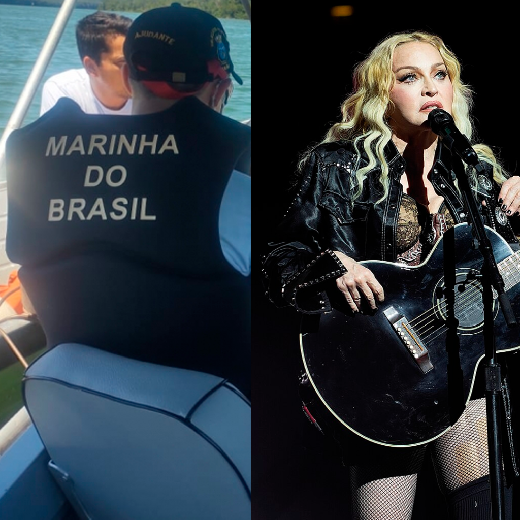 Marinha do Brasil atua para garantir a segurança da navegação durante o Show da cantora Madonna - Fotos: redes sociais/reprodução