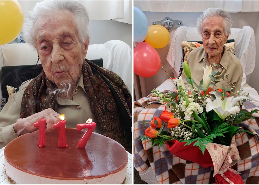 María Branyas, pessoa mais velha do mundo, morre aos 117 anos - Foto: Reporudção/X @MariaBranyas112