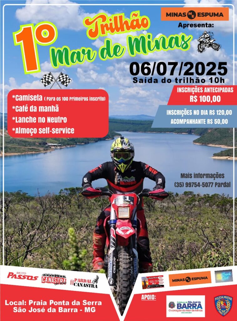 São José da Barra sediará o maior Trilhão de Motos do Lago de Furnas - Imagem: divulgação
