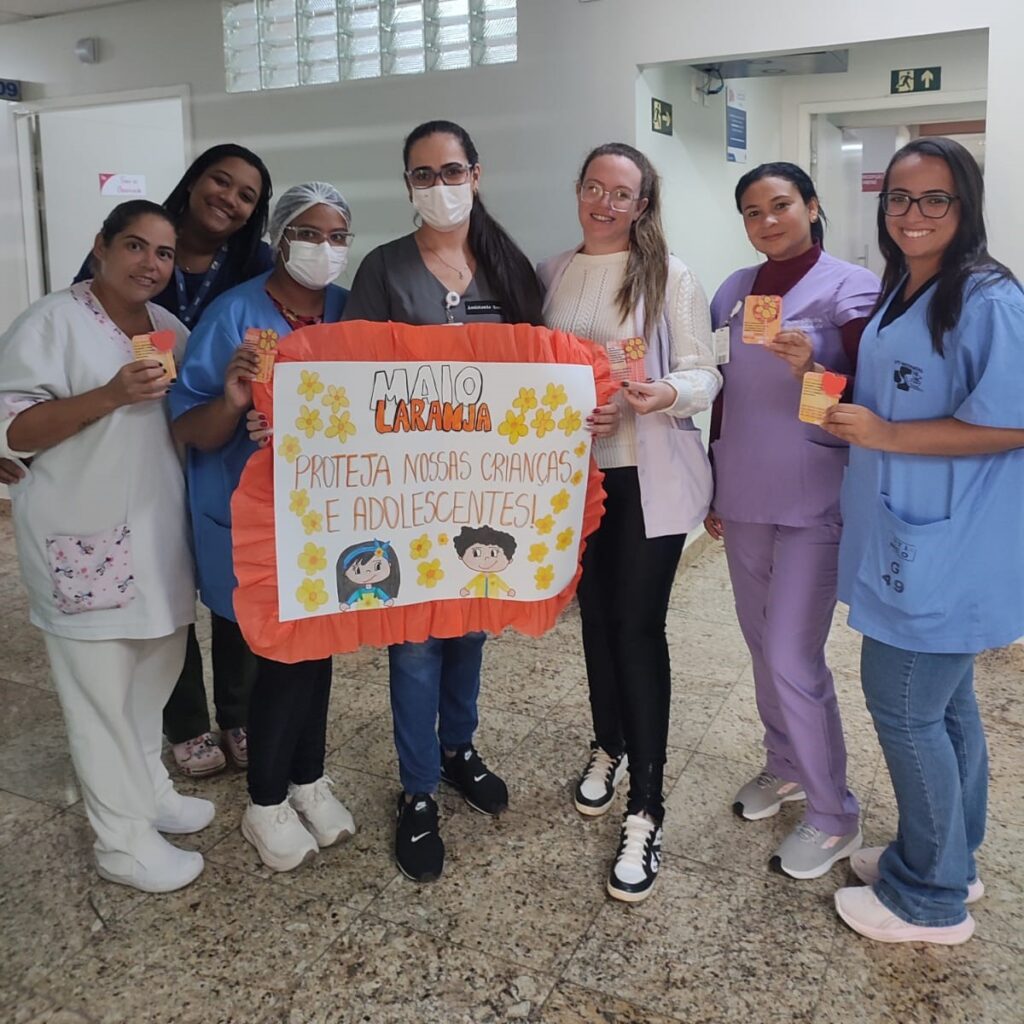 Santa Casa de Passos realiza ação de conscientização sobre o combate ao abuso e à exploração sexual de crianças e adolescentes - Foto: divulgação