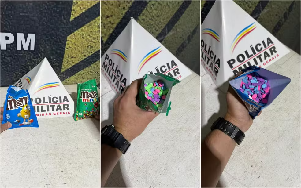 Polícia Militar intercepta encomenda vinda da Alemanha e apreende 1 mil comprimidos de ecstasy no Sul de MG - Foto: Polícia Militar
