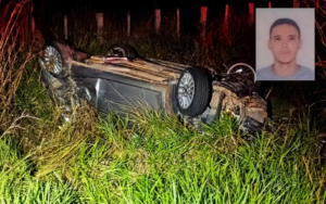 Homem de 29 anos morre após carro capotar na LMG-856 entre Cássia e Delfinópolis